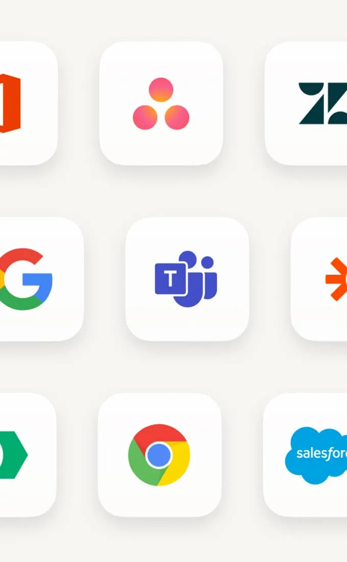 Selection of available RingCentral integrations (Google, Zendesk, Salesforce, and more)