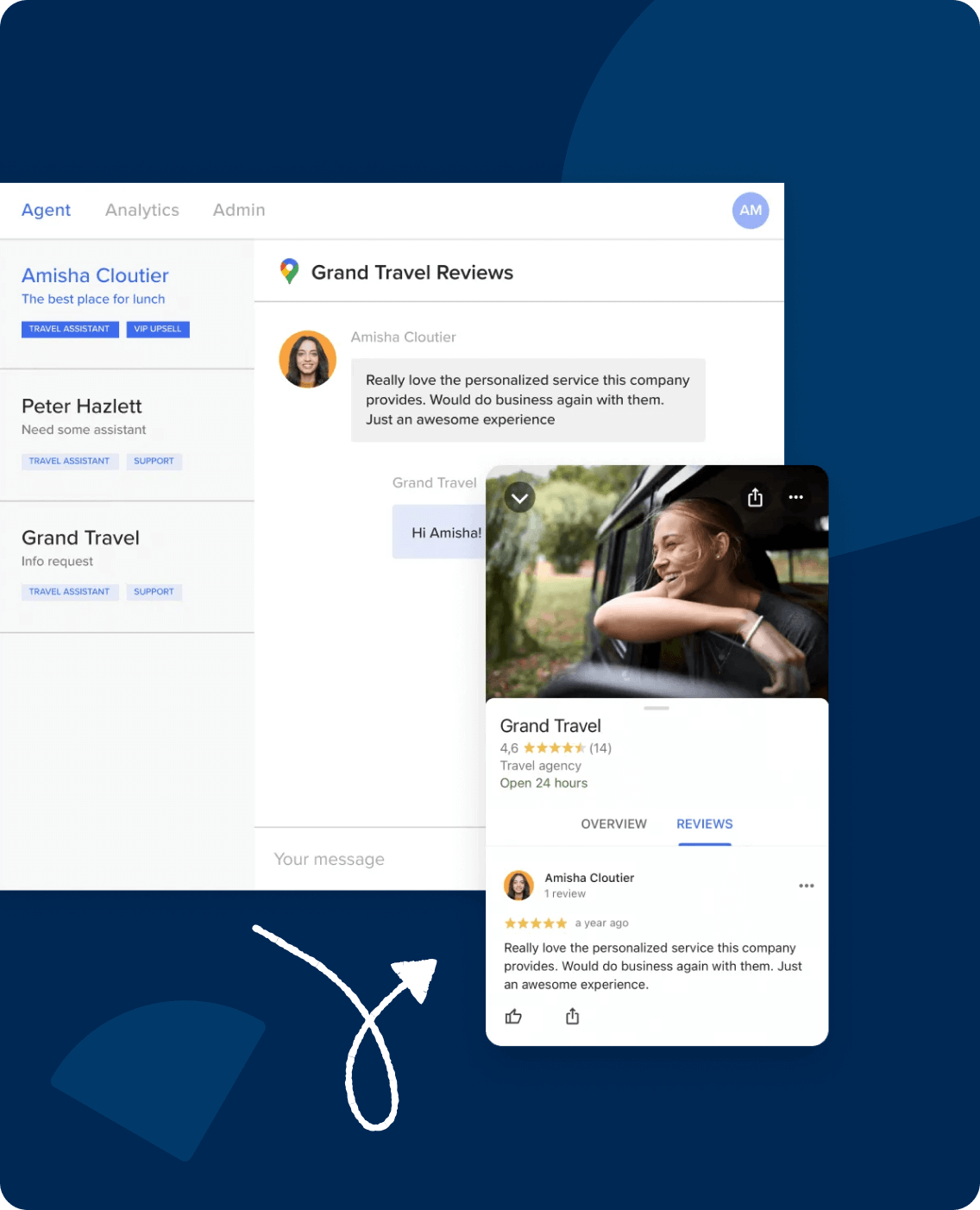 Snapshot of RingCentral Engage Digital integration to Google My Business account listing