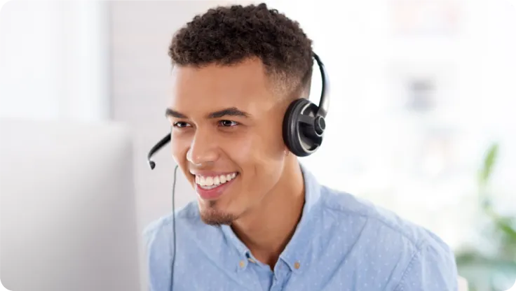 A man on a phone call