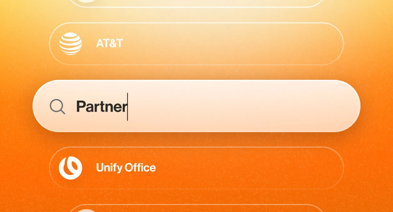 Liste des partenaires dans RingCentral Events