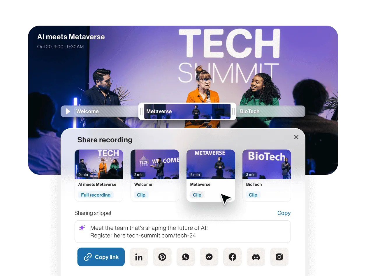 Smart Editor dans RingCentral Events