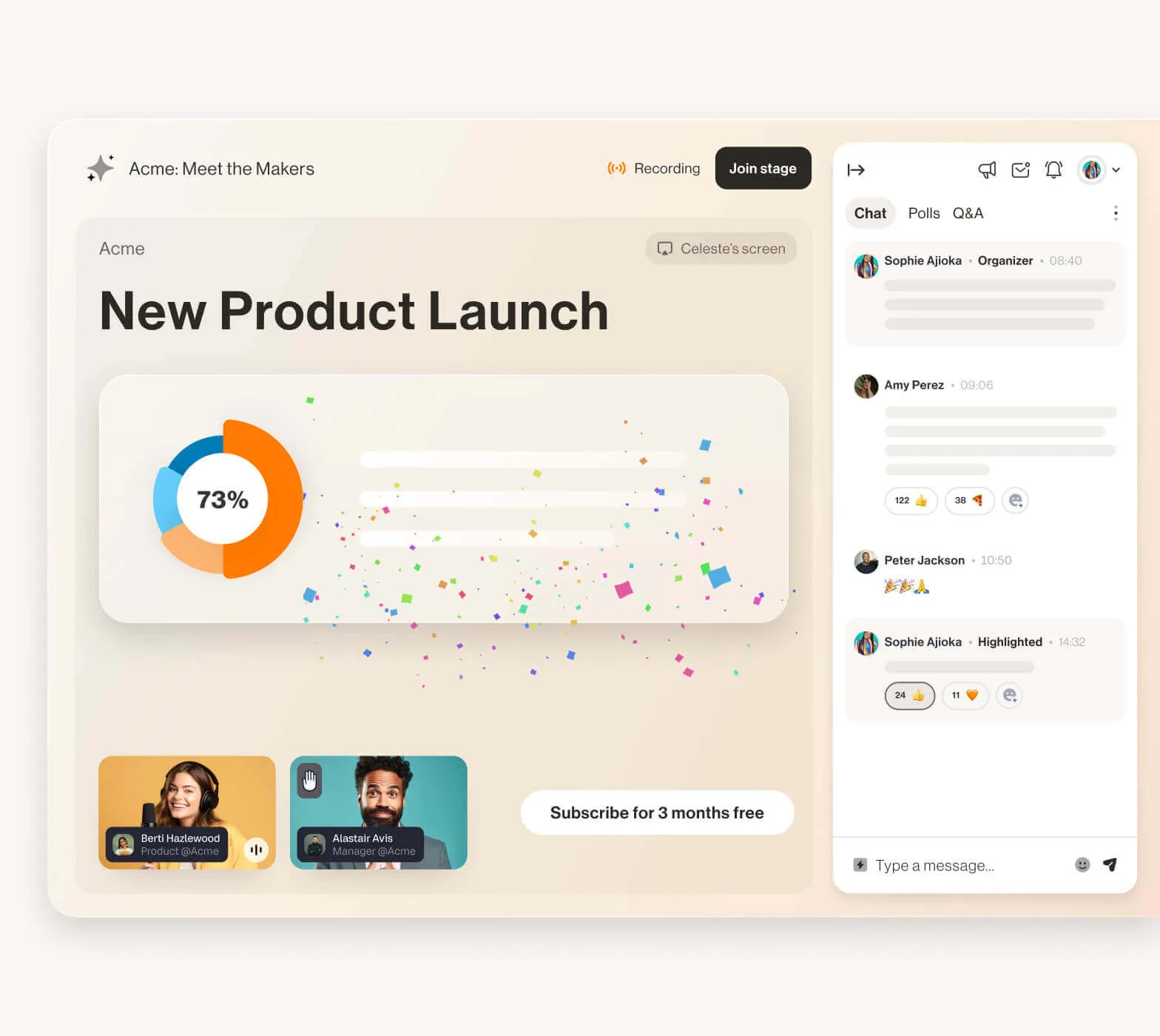 Lancement de produit sur RingCentral Webinar