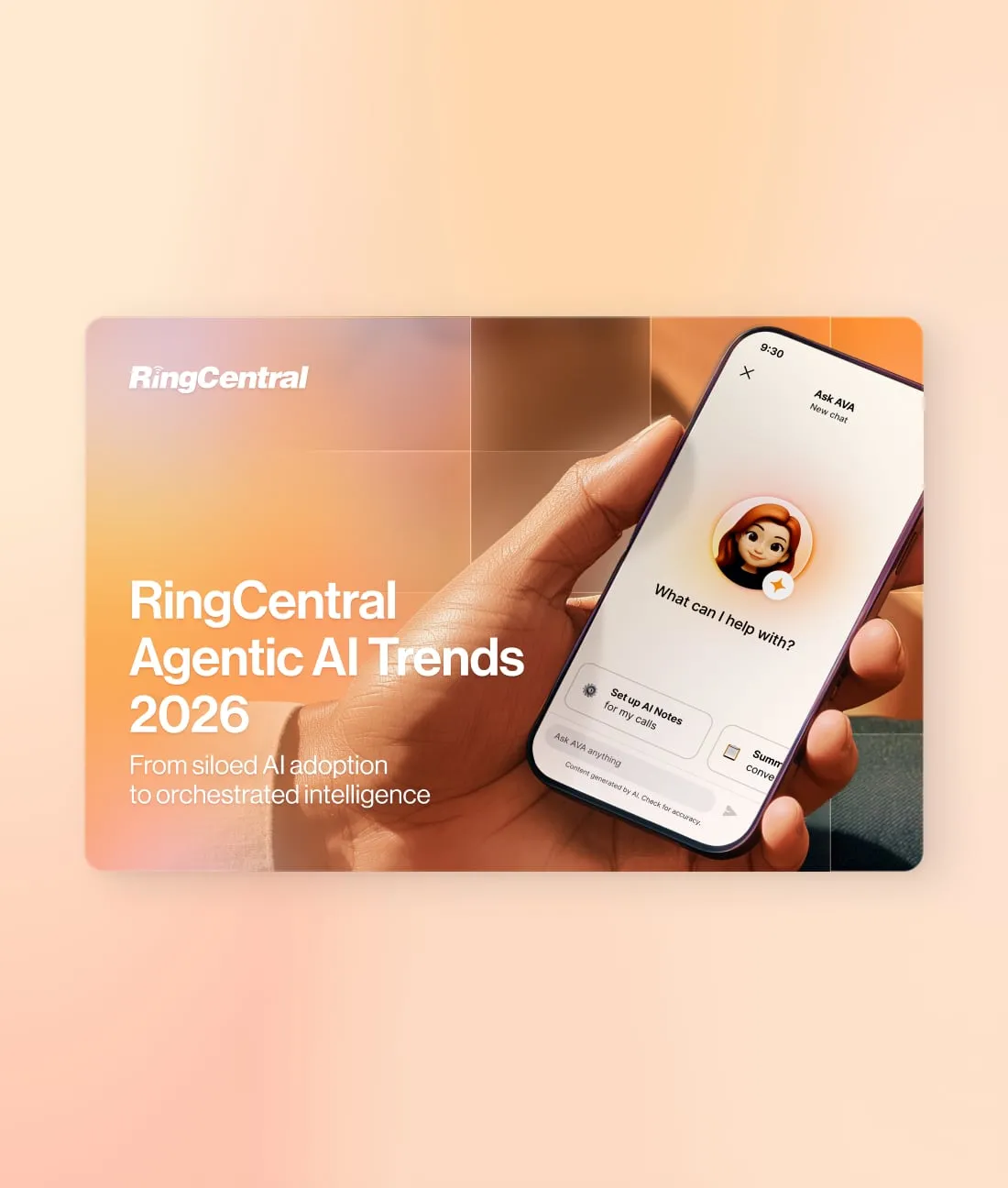 RingCentral Agentic AI Trends 2026 report cover.