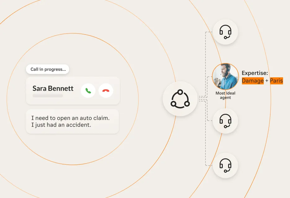 An incoming call with an Advanced Caller ID in the RingCentral app