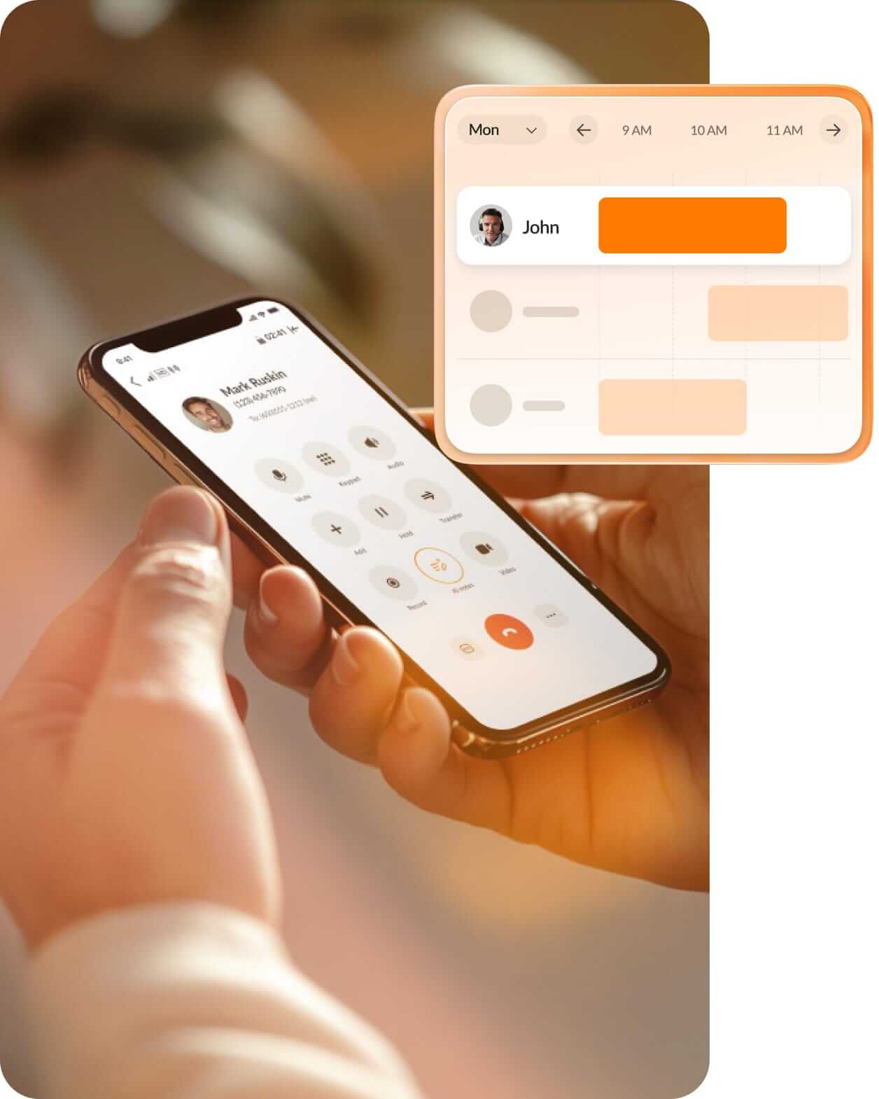 A contact center agent assisting a customer over the phone