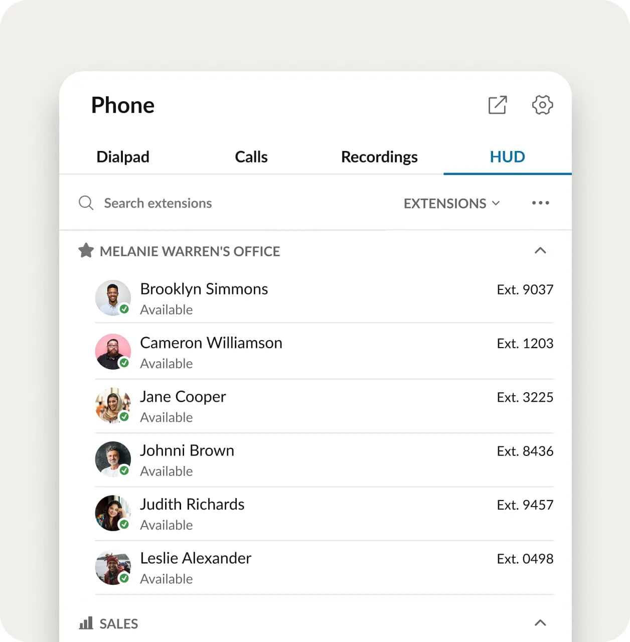 The Heads-Up Display feature of the RingCentral RingEX app