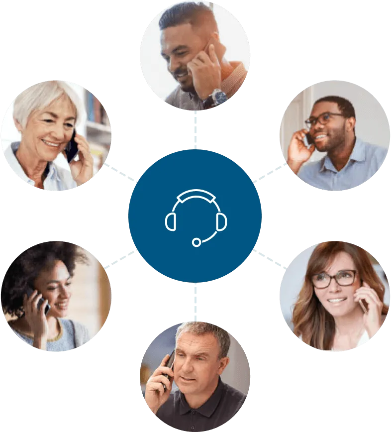 a web illustration of international callers handled by the RingCentral app