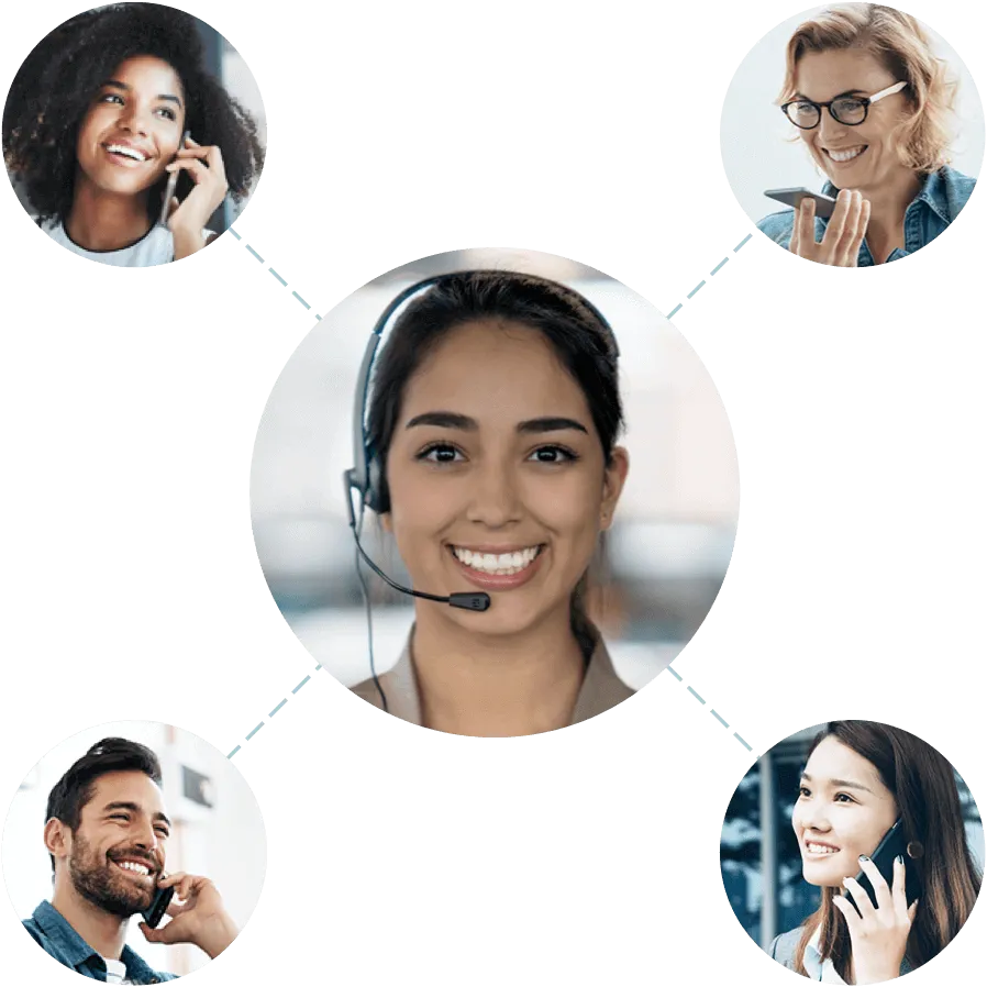 Contact center agent attending to inbound calls