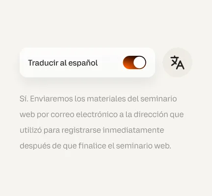 Traductions intelligentes générées par IA dans le module questions-réponses de la plateforme RingCentral Webinar