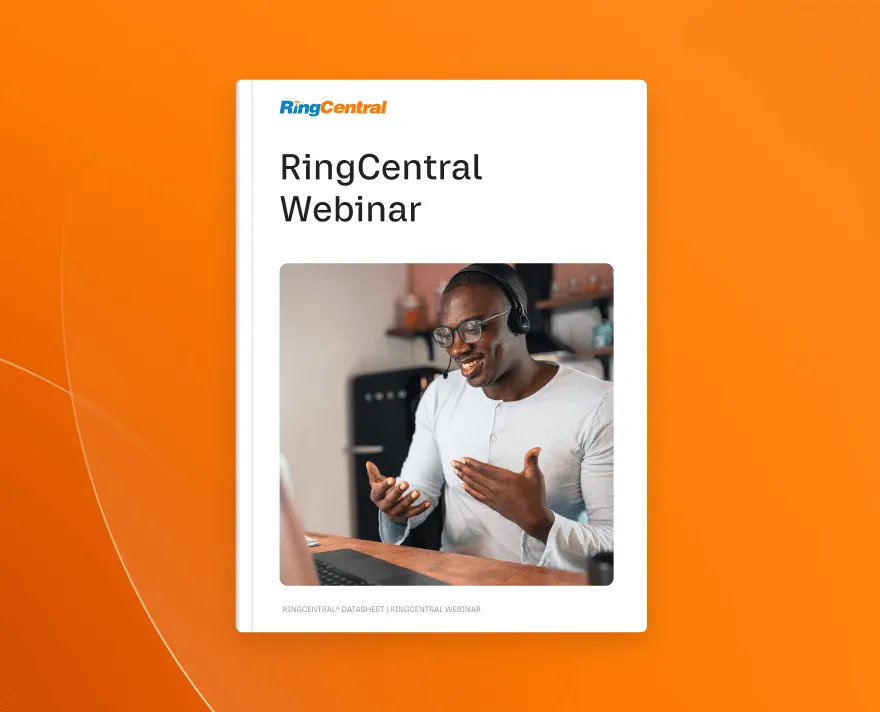 Couverture du guide produit RingCentral Webinar : Un agent au téléphone