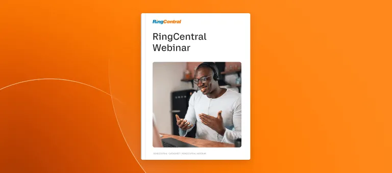 Couverture du guide produit RingCentral Webinar : Un agent au téléphone