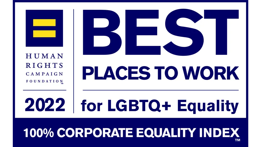 2022 Best Places to Work for LGBTQ Equality—100% Corporate Equality Index logo