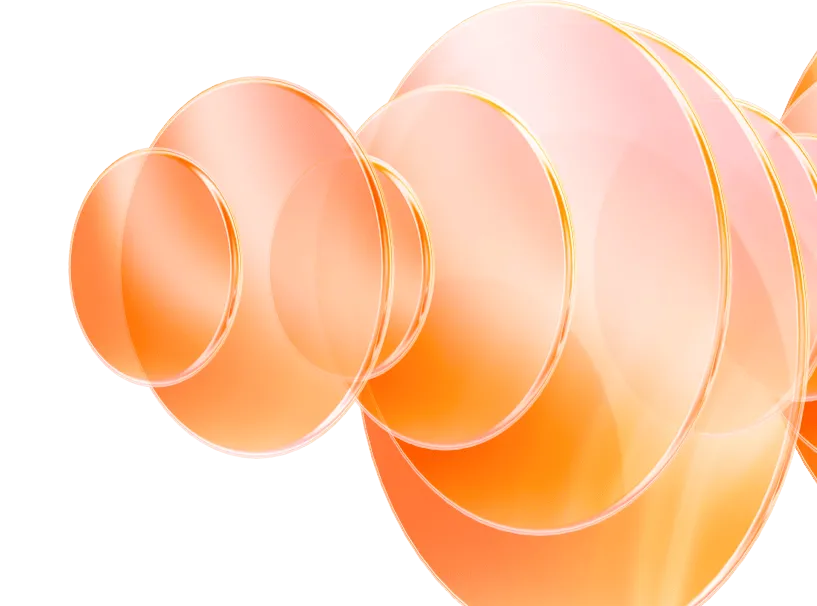 Abstract orange circular patterns